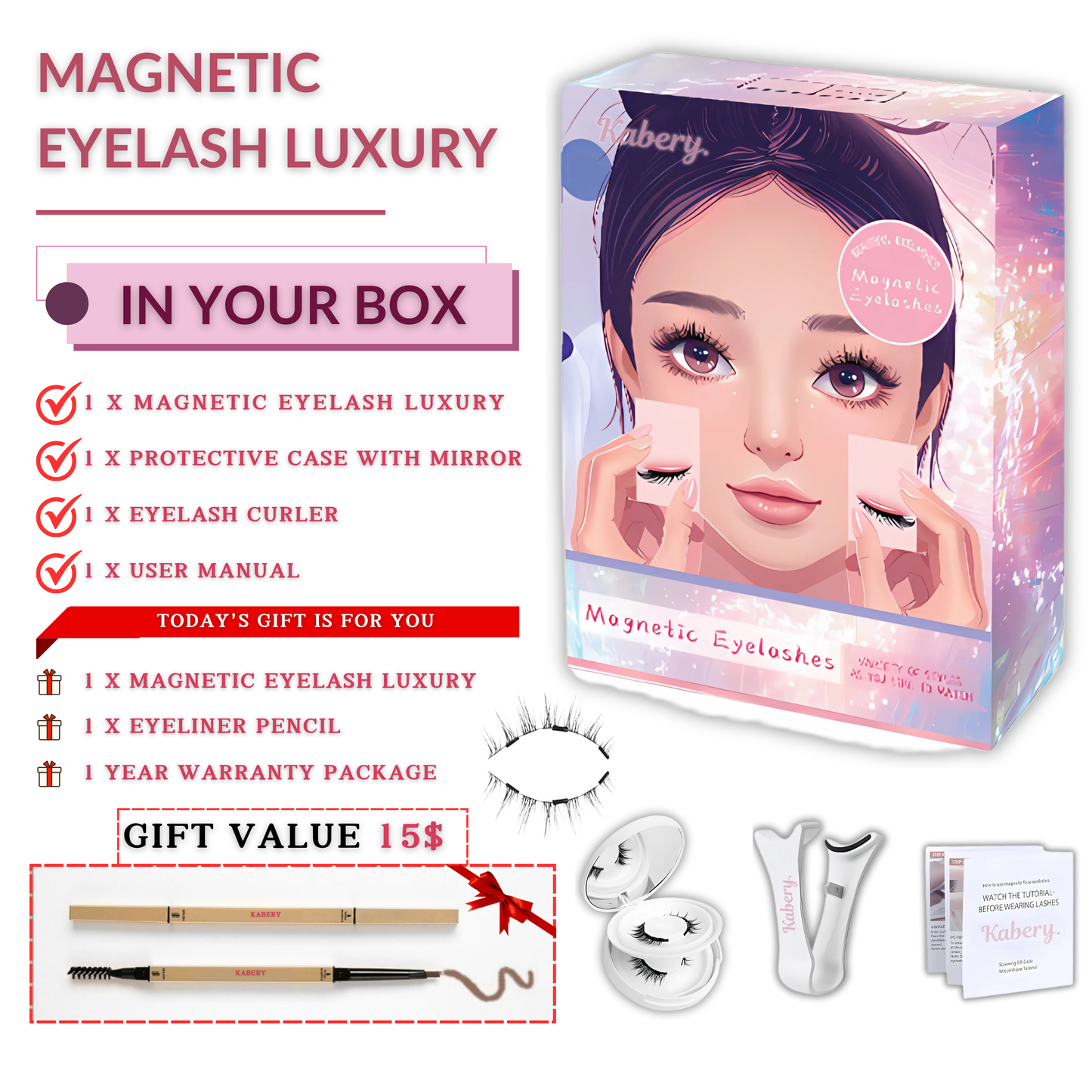 Kabery™ Magnetic Eyelashes Luxury